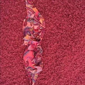 Tube bikini top with ruffles